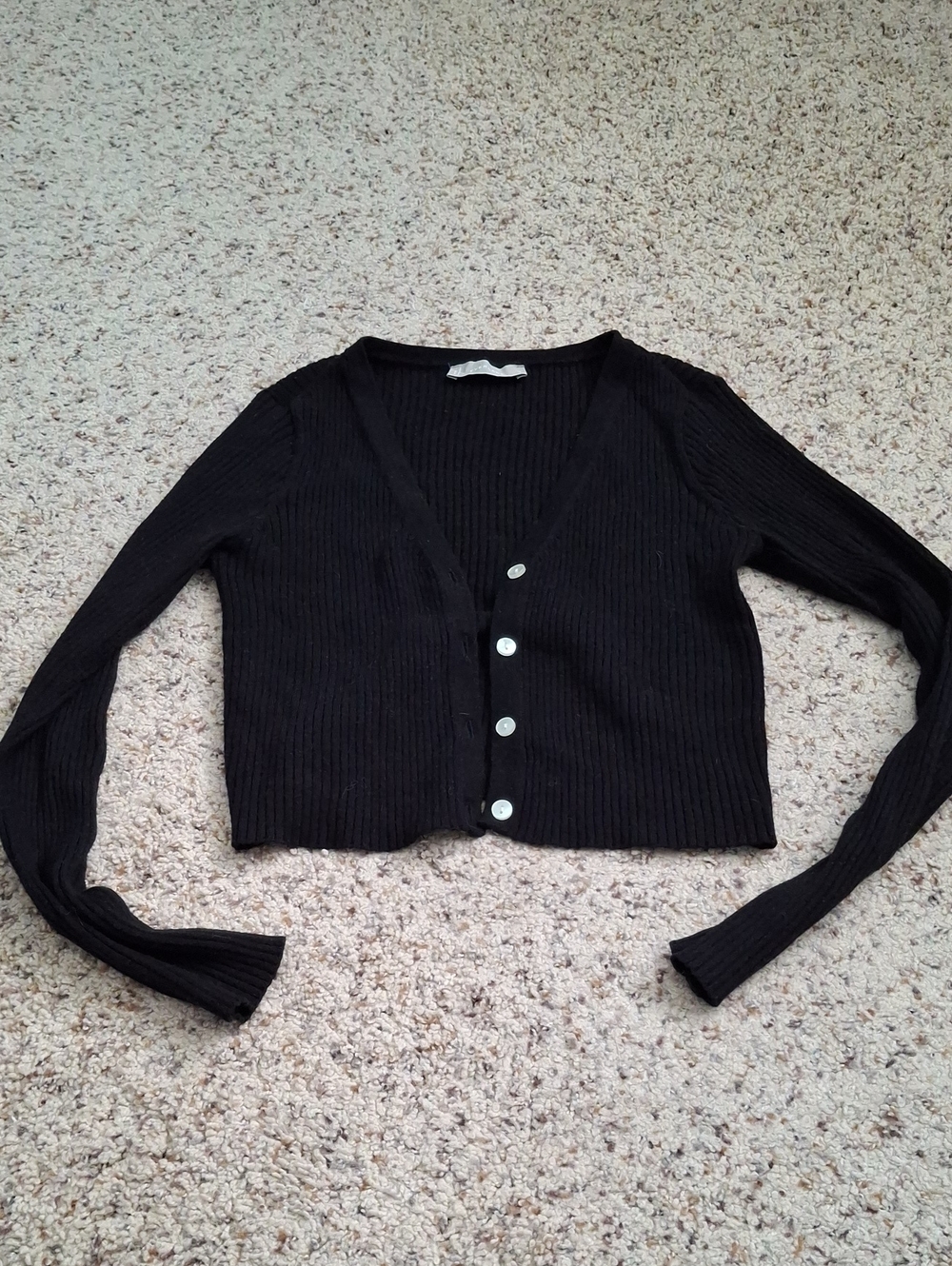 Everlane Wool Cotton Cropped Cardigan